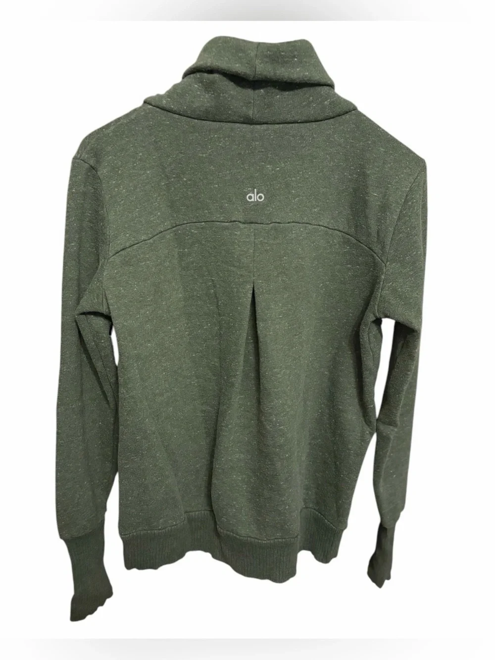 EUC Alo Yoga Haze Funnel Neck Sweatshirt Hunter Heather Small